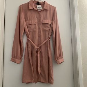 Long sleeve shirt dress